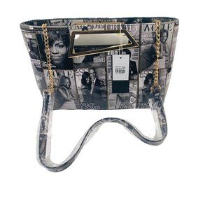 Michelle Obama Magazine Cover Metal Handle Purse